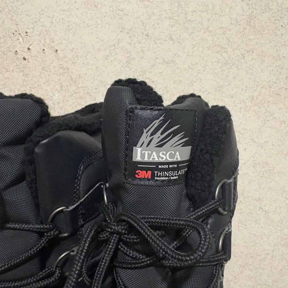 Itasca Black Winter Boots Waterproof Snow Boot with Thinsulate Kids Size 3